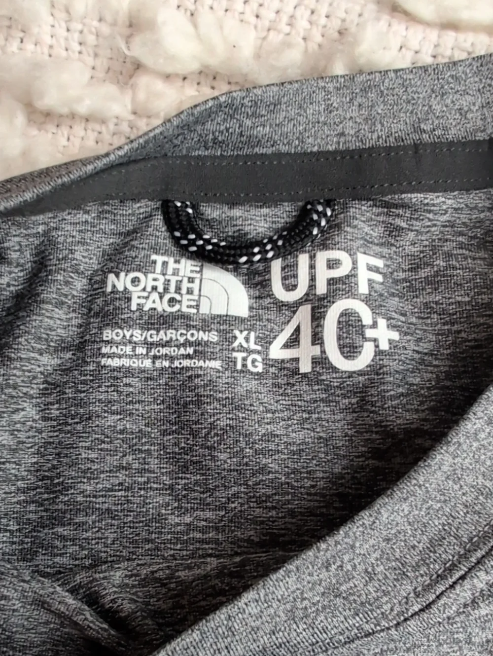 The North Face Kids' Gray Long Sleeve Short Sleeve UPF Tee Be A Good Person
